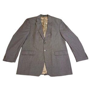 Lauren Ralph Lauren Mens 44L Wool Blazer Made In Canada Gray Vintage Jacket Clas